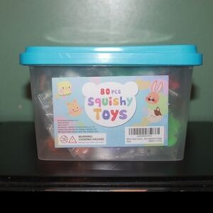 Kawaii Party Favors Box of Classroom Prizes 61 pcs Squishy Toys